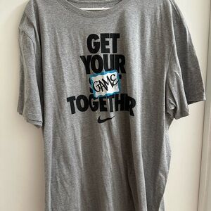 Nike Gray Short Sleeve Tee Bold Graphic